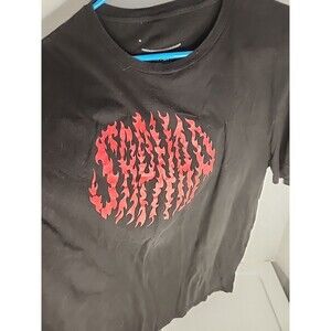 Sapnap Merch Flame Graphic Black T-Shirt Size L